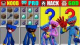 Minecraft NOOB vs PRO vs HACKER vs GOD FNF HUGGY WUGGY vs SQUID GAME CRAFTING CHALLENGE Animation