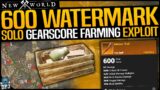 New World: EASY SOLO Watermark Gearscore  EXPLOIT Farm Route For FAST 600 Water Mark Gear Score Loot