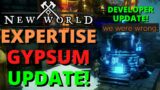 New World Gypsum Expertise System Update! MASSIVE Improvements!