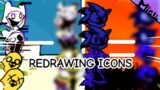REDRAWING CORRUPTION (finn, Mickey, gumball..)AND FAKER SONIC ICONS| FNF icons ibispaintx