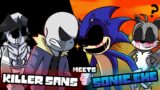 SONIC.EXE & TAILS.EXE Meets KILLER SANS & LOST SILVER! (FNF ANIMATION AS UNDERTALE)
