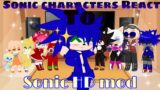 Sonic characters react to FNF Vs. Sonic HD Mod. (Gacha Club)