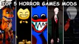 Top 5 Horror Games Mods – Friday Night Funkin'