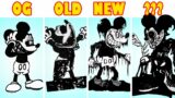 VS Sunday Night Corrupted Mickey Mouse OG VS OLD VS NEW FNF MODS (Come and Learning with Pibby)