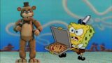 FNAF Freddy trying to get a pizza from Spongebob | fnaf Freddy spongebob