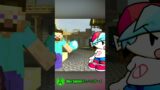 Boyfriend meets Minecraft Steve | Friday Night Funkin' animation cartoon #shorts
