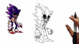 Come Disegnare Sonic EXE Triple Trouble – Friday Night Funkin' Paso Dopo Paso