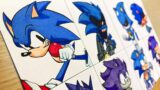 Drawing FRIDAY NIGHT FUNKIN' -All Sonic Mods / Sonic HD / Metal Sonic / Minus Sonic.exe