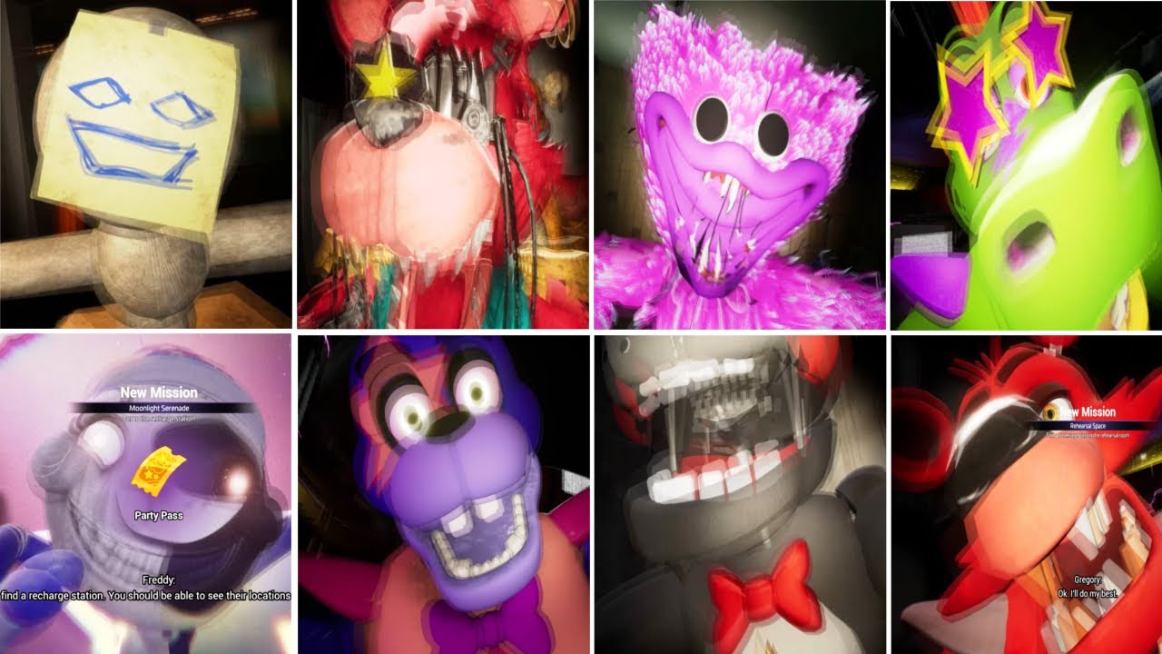 FNAF Security Breach Mods JUMPSCARES COMPILATION New World videos
