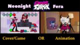 FNF Attack but Every Turn a Different Cover is Used | Game Neonight vs Fera Animation