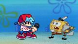 FNF Boyfriend trying to get a pizza from Spongebob | FNF Boyfriend spongebob
