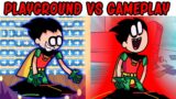 FNF Character Test | Gameplay VS Playground  | Corrupted Robin – Teen Titans Go! | FNF X Pibby