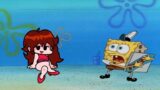 FNF Girlfriend trying to get a pizza from Spongebob | FNF Grirlfriend spongebob