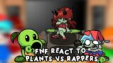 FNF React To Plants VS Rappers // FNF Mod // Friday Night Funkin // PVZ //