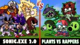 FNF Sonic.EXE 2.0 vs. Plants vs Rappers (PVZ) | Minecraft (FAST BATTLE!)