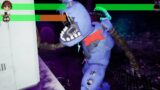 FNaF Security Breach Withered Bonnie over Burntrap BOSS FIGHT WITH Healthbars