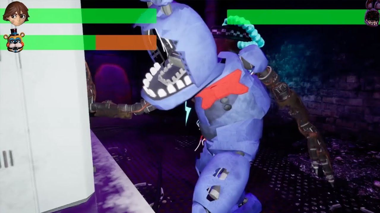 Fnaf Security Breach Withered Bonnie Over Burntrap Boss Fight With