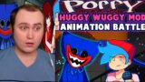Friday NIght Funkin’ (FNF) – HUGGY WUGGY Mod Animation Battle (POPPY PLAYTIME Animation) | Reaction