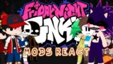 Friday Night Funkin' Mod Characters Reacts | Part 8 | BuckeryYes |