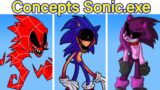 Friday Night Funkin' VS SONIC.EXE Leaks/Concepts Part 3 | FNF SONIC.EXE