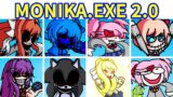 Friday Night Funkin': VS Sonic.EXE 2.0 but it's All Monika FULL WEEK (All Songs + Bonus) [FNF Mod]