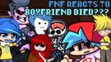 Friday Night Funkin' reacts to BOYFRIEND DIED??? – VS Bob & Bosip Ex | xKochanx | FNF REACTS | GACHA