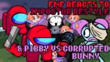 Friday Night Funkin' reacts to IMPOSTOR RESTYLE & Pibby VS Corrupted Bun Bun | xKochanx | FNF GACHA