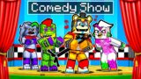 Glamrock Freddy Try Not to Laugh Show in Minecraft Security Breach Five Nights at Freddy’s FNAF