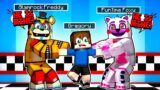 Glamrock Freddy and Foxy Fight over Gregory Minecraft Security Breach Five Nights at Freddy’s FNAF