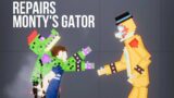 Gregory destroys Monty's Gator and repairs him [FNAF Security Breach] – People Playground