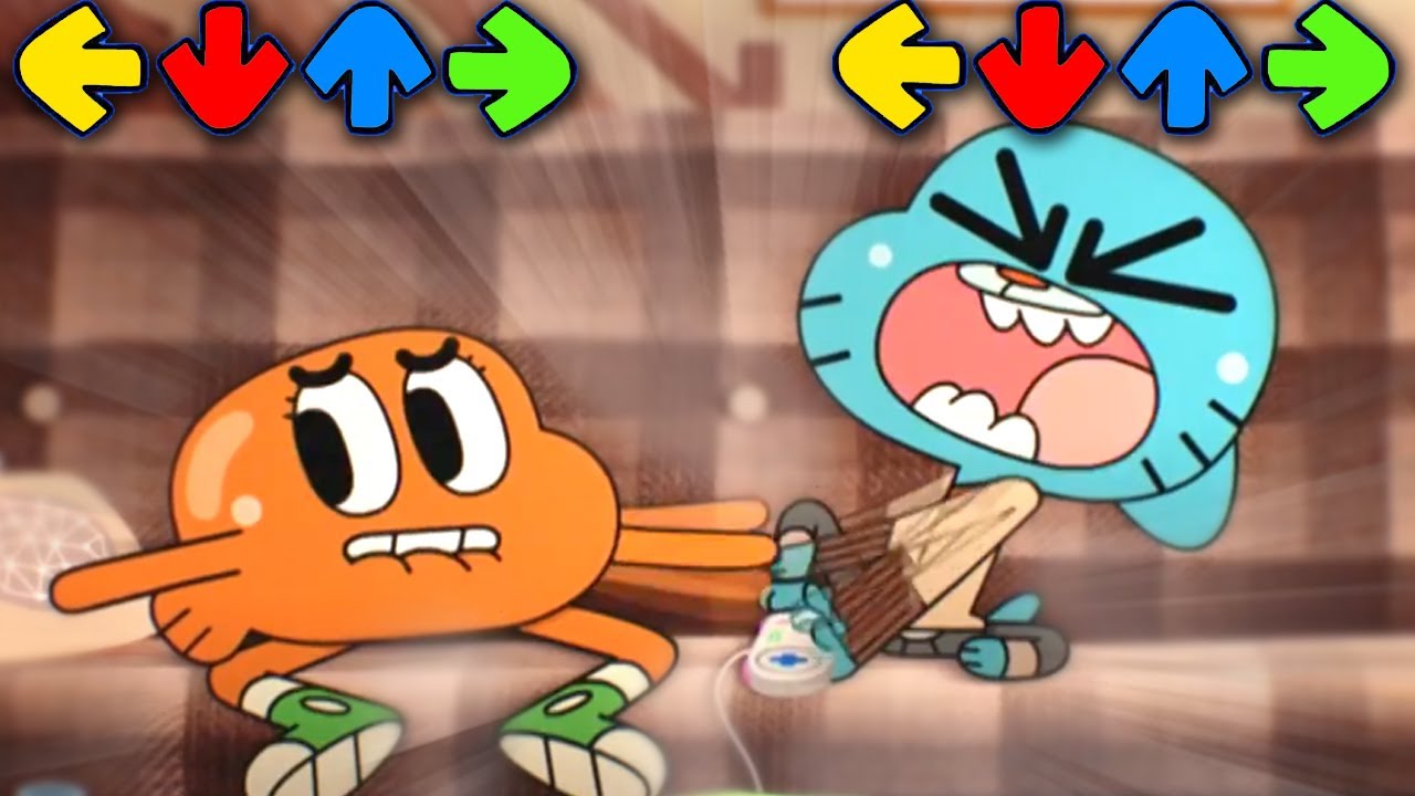 Gumball Darwin Vs Video Game In Friday Night Funkin Fnf Play Story