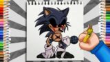 HOW TO DRAW CYCLES LORD X SONIC EXE 2.0 Friday Night Funkin FNF