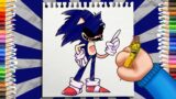 HOW TO DRAW SONIC EXE | Friday Night Funkin (FNF)