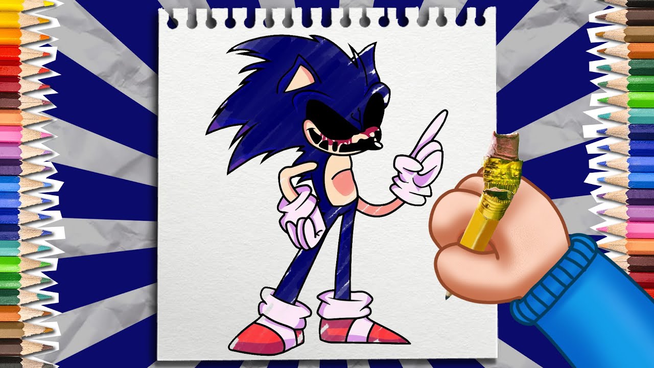 How To Draw Sonic Friday Night Funkin