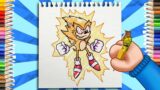 HOW TO DRAW SUPER SONIC | Friday Night Funkin (FNF)
