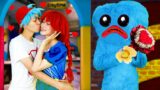 HUGGY WUGGY BECAME WANTED PERSON LOVES POPPY DOLL | FNF Vs Poppy Playtime Real Life