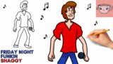 How To Draw Shaggy – Red Shirt  – Friday Night Funkin Mod | FNF | Easy Step By Step Drawing Tutorial