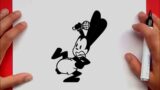 How to Draw FnF vs Oswald Rabbit | Friday Night Funkin' Mods