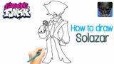 How to Draw Solazar from Friday Night Funkin | Mod Character FNF