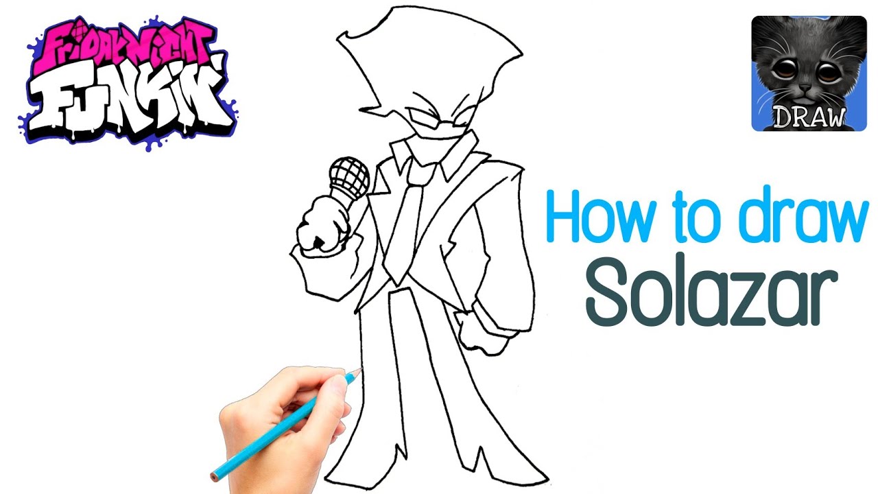 How to Draw Solazar from Friday Night Funkin | Mod Character FNF - New ...