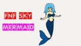 How to draw Friday Night Funkin Characters – FNF Sky Mermaid Coloring Book