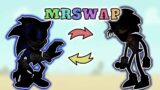 LORD X and EXE BLACK SUN SONIC Swapped! (Mr Swap FNF Speed Drawing 2022)