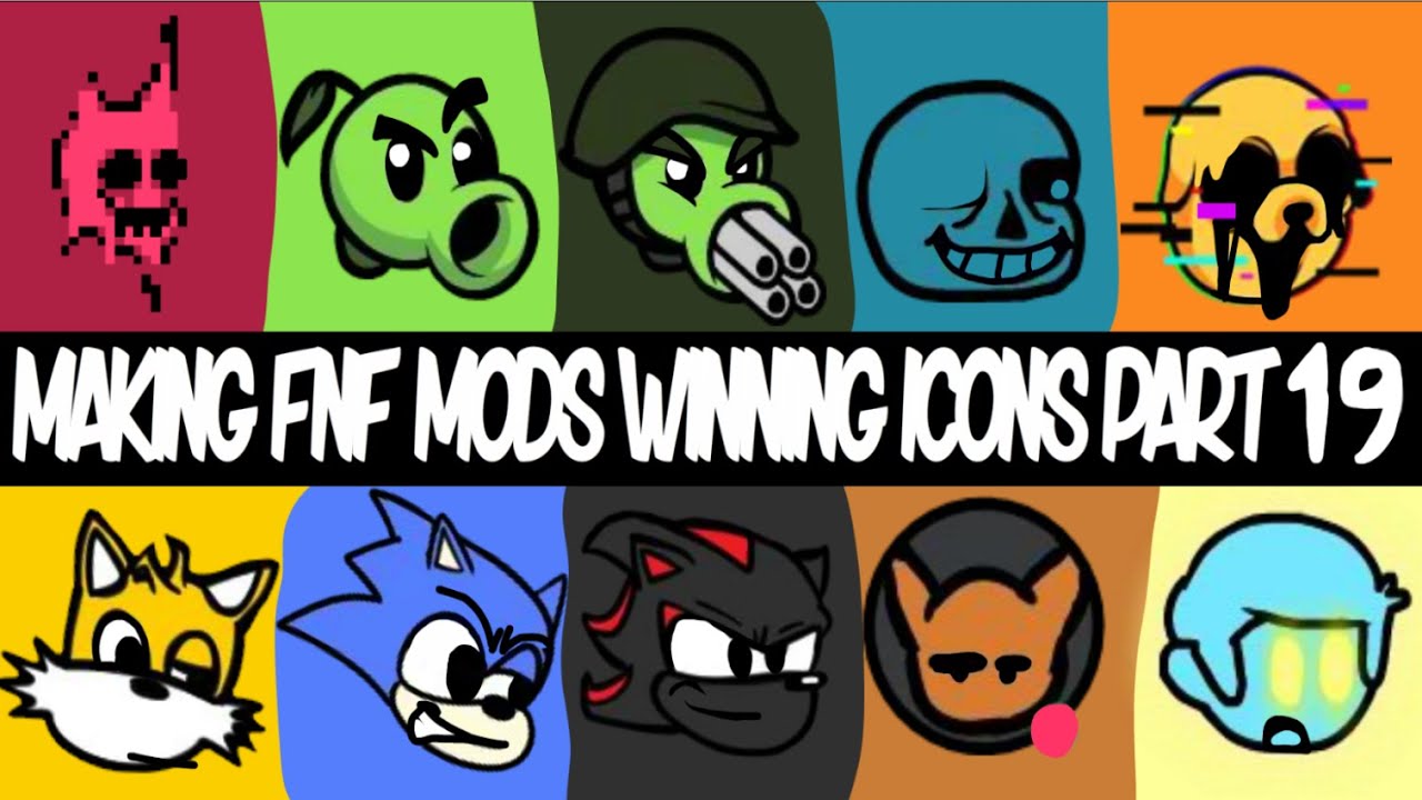 Making FNF MODS Winning icons Part 19! - New World videos