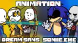 SONIC.EXE and DREAM SANS Oh no which one do I shoot? (FNF ANIMATION AS UNDERTALE)