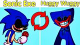Sonic Exe + Huggy Wuggy =  Huggy Sonic? (FNF Swaping Drawing Speed Art)