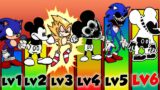 Sonic Exe VS Mickey Mouse Power Levels | FNF Characters Battle | Friday Night Funkin Animation