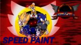 Speed paint VS Sonic.exe fnf | Deik the hedgehog