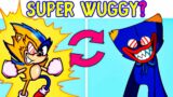 Super Sonic + Huggy Wuggy = Super Wuggy? (FNF Swap Characters Friday Night Funkin Swap Heroes)