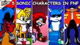 Top 5 Sonic Characters in Friday Night Funkin’