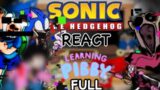 Sonic Characters React To Learning with Pibby and Friday Night Funkin VS Corrupted Sonic // *FULL*